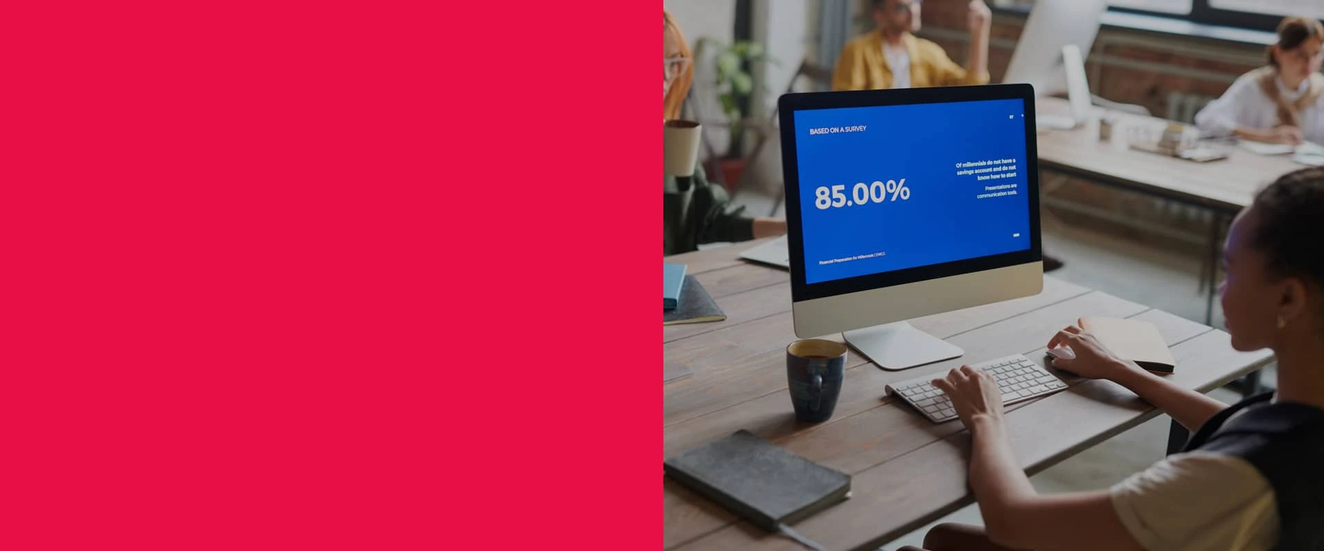 A modern digital marketing workspace